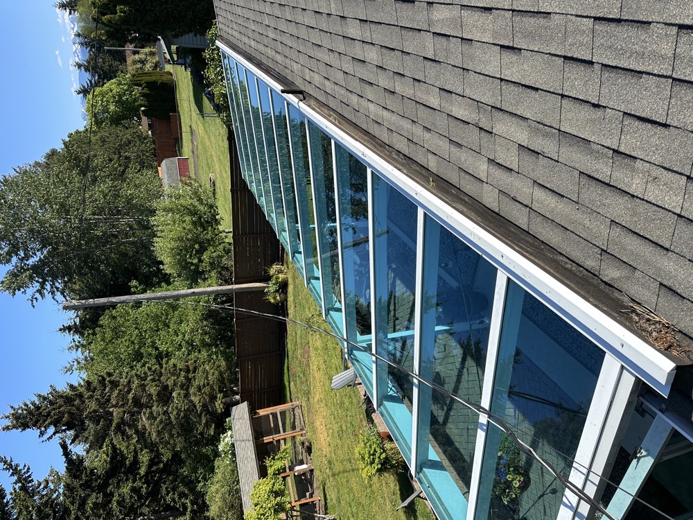 Windows and awning after cleaning