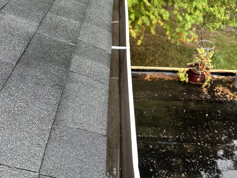 Gutters after cleaning