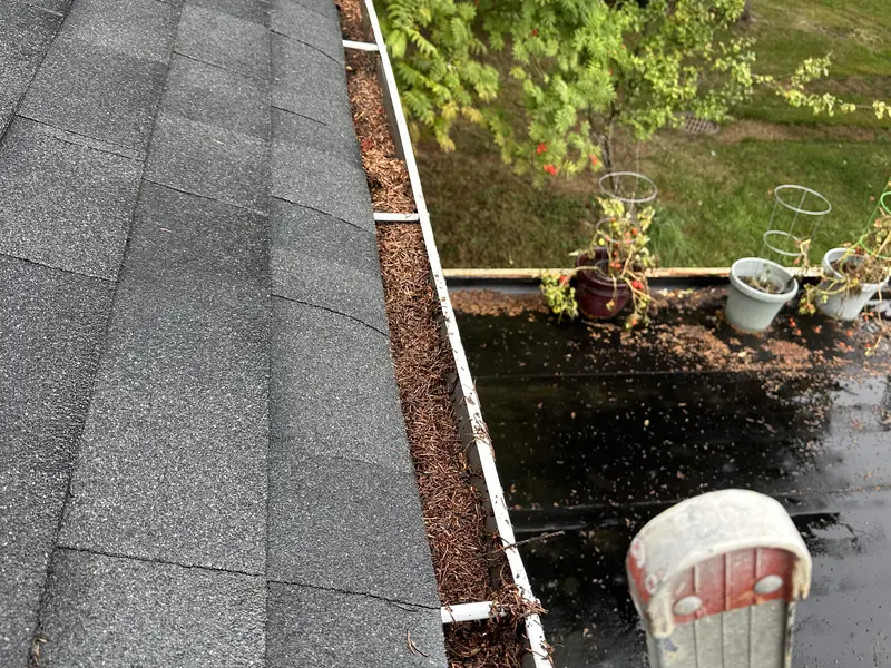 Gutters before cleaning