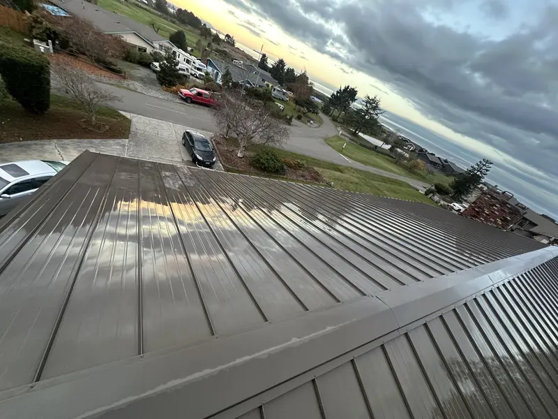 Metal roof cleaned